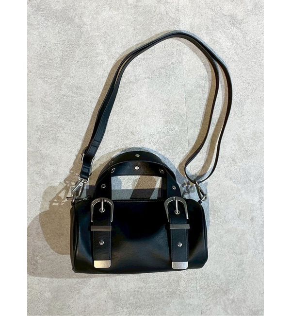 MURUA「スタッズドラムバッグ」|その他|ブラック