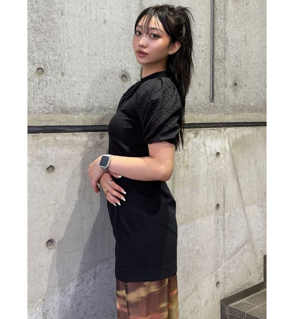 MURUA「テレコドッキングジャガードトップス」|Tシャツ・カットソー|