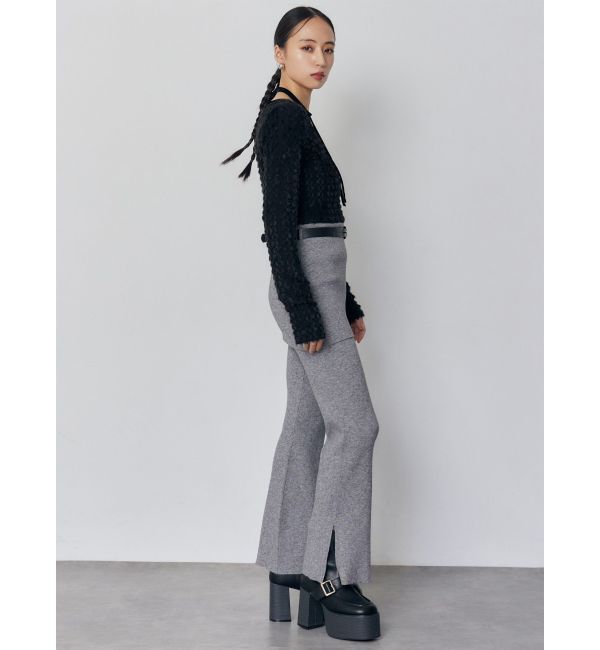 MURUA「スカートレイヤードニットフレアパンツ」|その他|