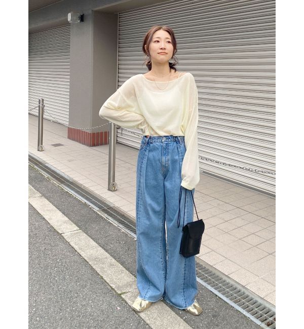 Ungrid「ウエストタックデザインリメイクデニム」|デニム|