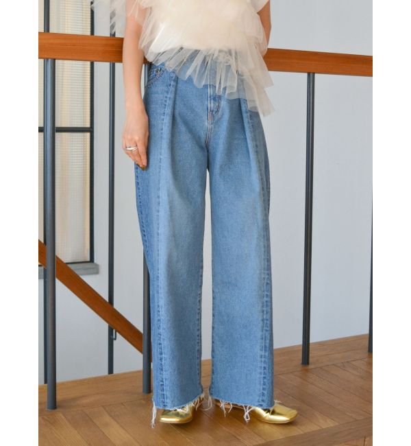 Ungrid「ウエストタックデザインリメイクデニム」|デニム|