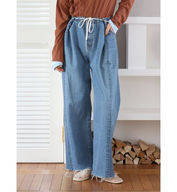 Ungrid「ウエストタックデザインリメイクデニム」|デニム|