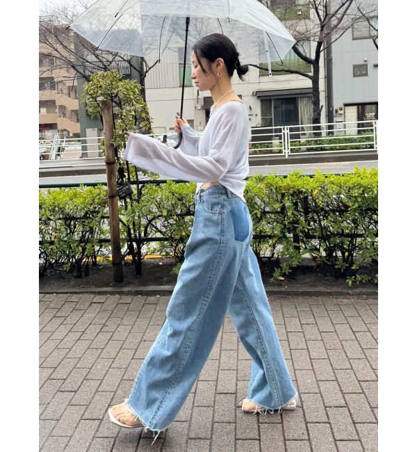 Ungrid「ウエストタックデザインリメイクデニム」|デニム|