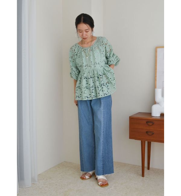 Ungrid「ウエストタックデザインリメイクデニム」|デニム|