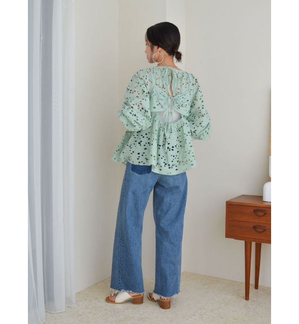 Ungrid「ウエストタックデザインリメイクデニム」|デニム|