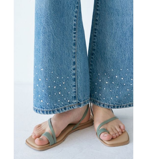 Ungrid「ビジューデザインルーズデニム」|デニム|