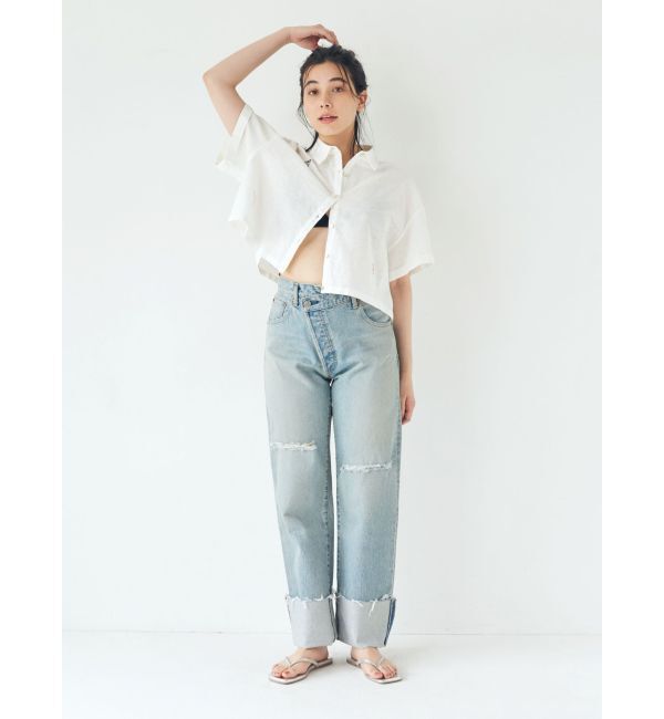 Ungrid「ウエストリメイクロールアップデニム」|デニム|