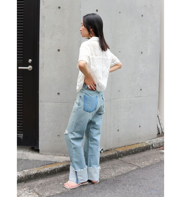 Ungrid「ウエストリメイクロールアップデニム」|デニム|