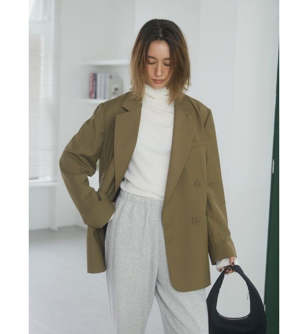 Ungrid「ルーズシルエットジャケット」|テーラードジャケット|カーキ