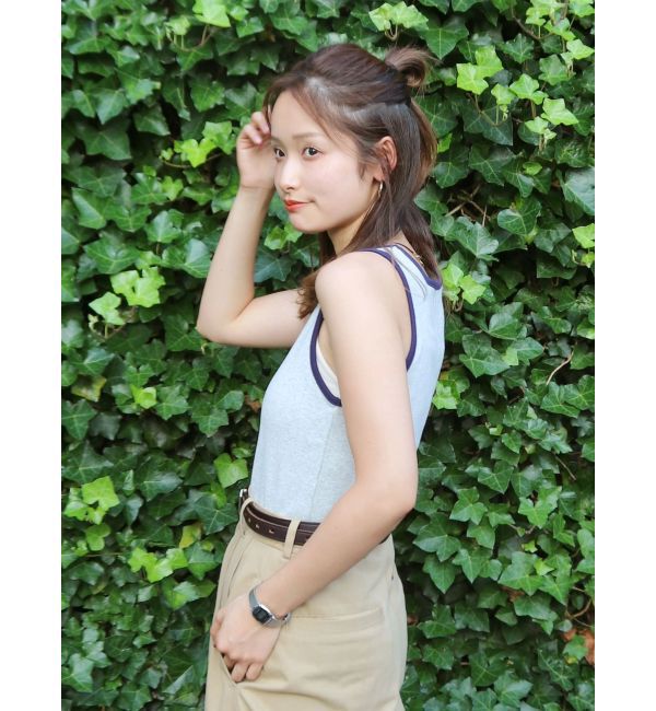 Ungrid「【WEB限定】バイカラーロゴタンクトップ」|タンクトップ|