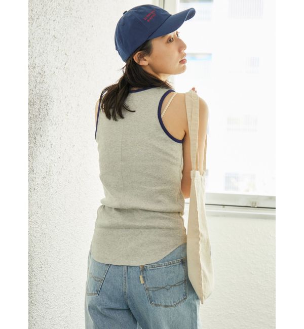 Ungrid「【WEB限定】バイカラーロゴタンクトップ」|タンクトップ|