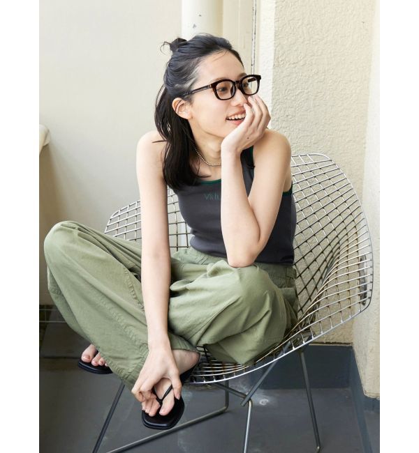 Ungrid「【WEB限定】バイカラーロゴタンクトップ」|タンクトップ|