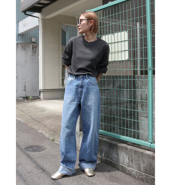 Ungrid「【WEB限定】ロールアップカーブデニム」|デニム|