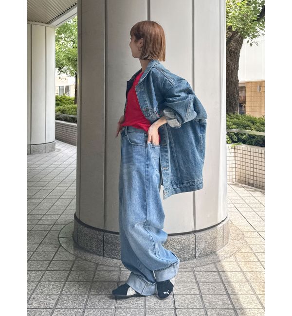 Ungrid「【WEB限定】ロールアップカーブデニム」|デニム|