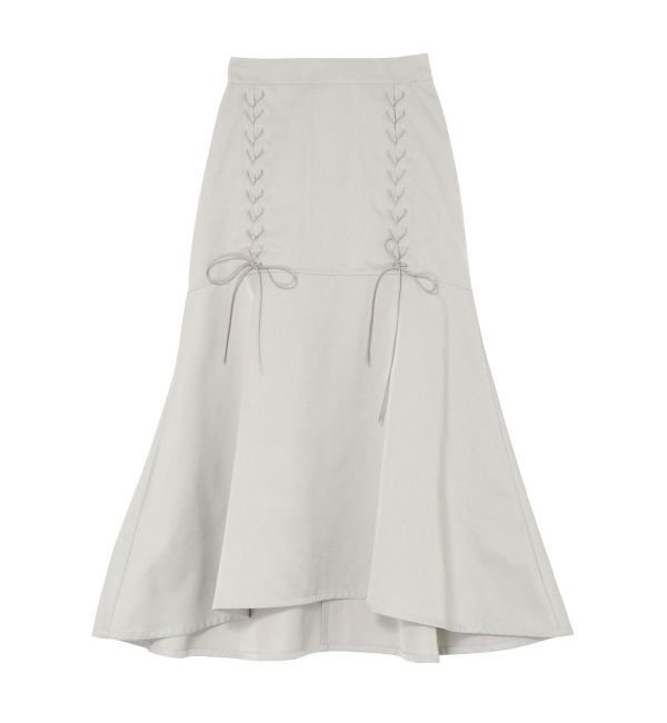LAGUNAMOON「レースアップヘムボリュームスカート」|スカート|ライトグレー