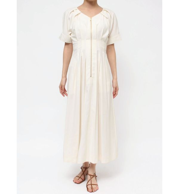 LAGUNAMOON「フロントZIPウエストタックワンピース」|ワンピース|