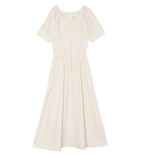 LAGUNAMOON「フロントZIPウエストタックワンピース」|ワンピース|