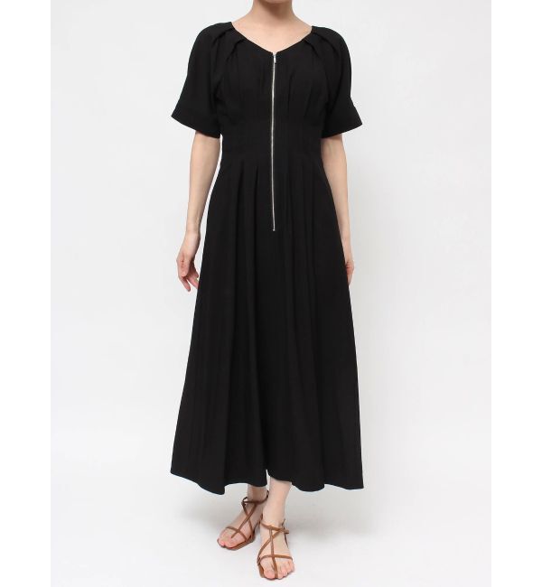 LAGUNAMOON「フロントZIPウエストタックワンピース」|ワンピース|