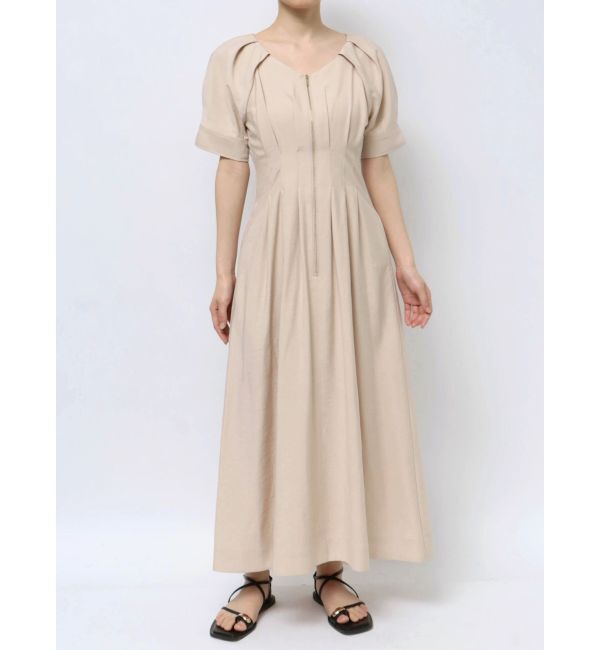 LAGUNAMOON「フロントZIPウエストタックワンピース」|ワンピース|