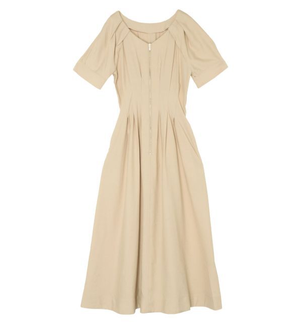 LAGUNAMOON「フロントZIPウエストタックワンピース」|ワンピース|