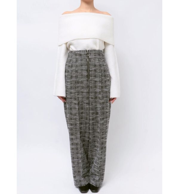 LAGUNAMOON「カットツイードフロントZIPパンツ」|その他|