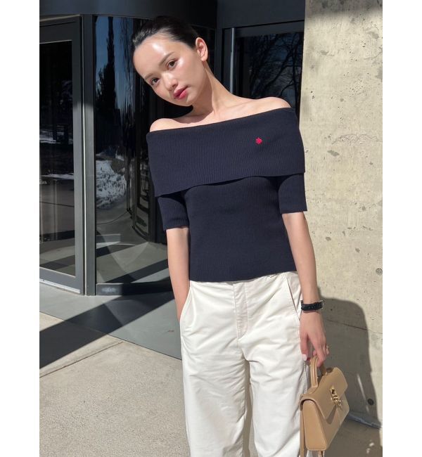 LAGUNAMOON「【POLO BCSコラボ】オフショルニットプルオーバー」|ニット・セーター|