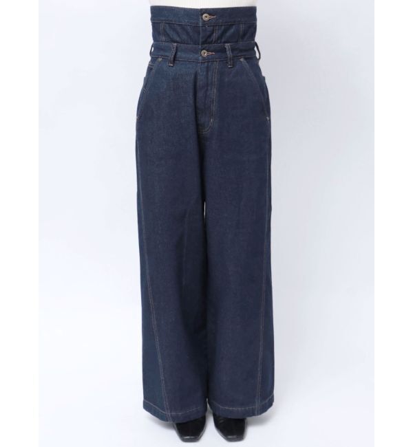 LAGUNAMOON「ハイウエストデニムバギーパンツ」|デニム|