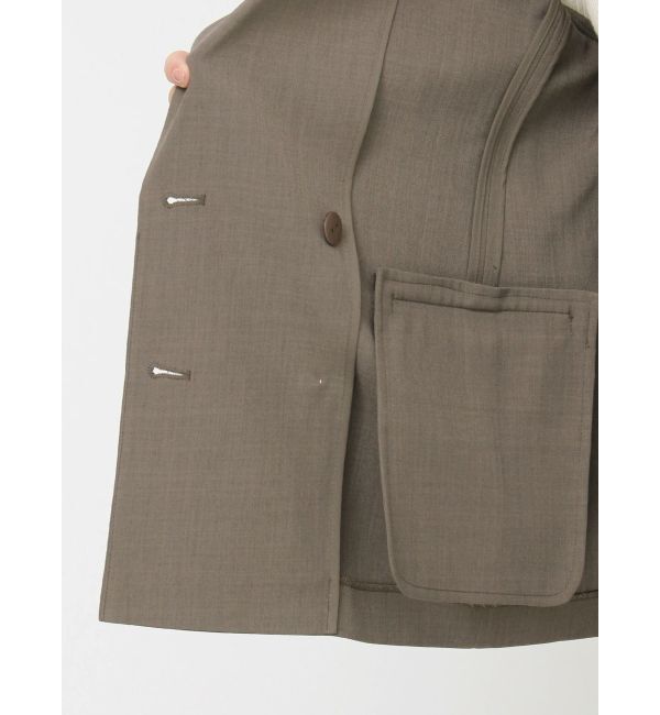 LAGUNAMOON「バイカラーボタンジャケット」|テーラードジャケット|