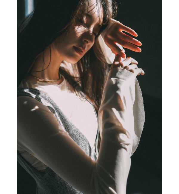 LAGUNAMOON「フレアスリーブチュールトップス」|Tシャツ・カットソー|アイボリー