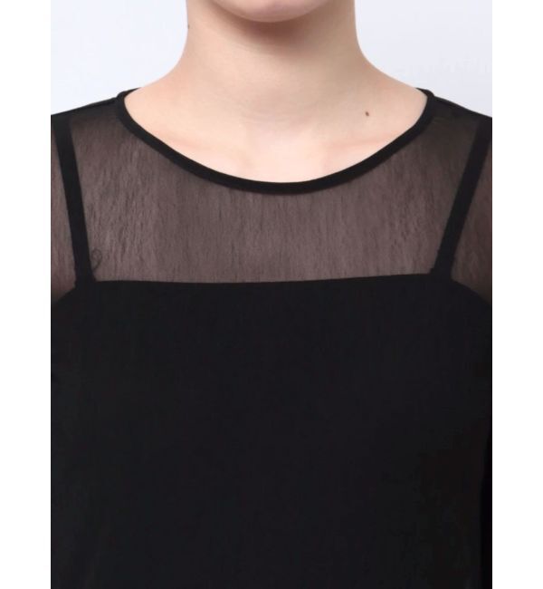 LAGUNAMOON「フレアスリーブチュールトップス」|Tシャツ・カットソー|