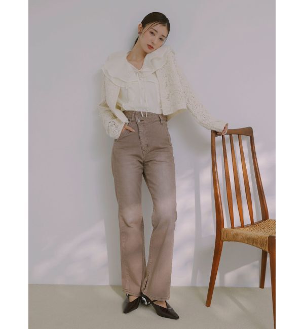 LAGUNAMOON「スリムフレアデニムパンツ」|デニム|