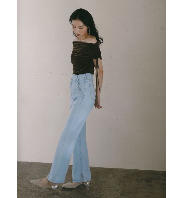 LAGUNAMOON「スリムフレアデニムパンツ」|デニム|