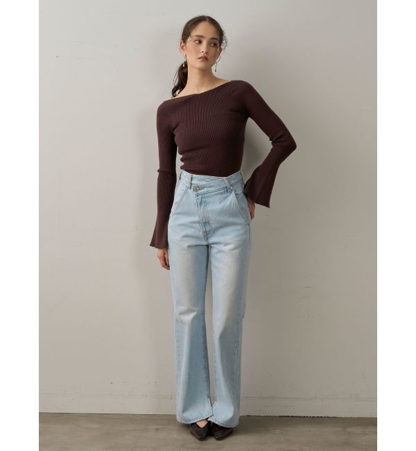 LAGUNAMOON「スリムフレアデニムパンツ」|デニム|