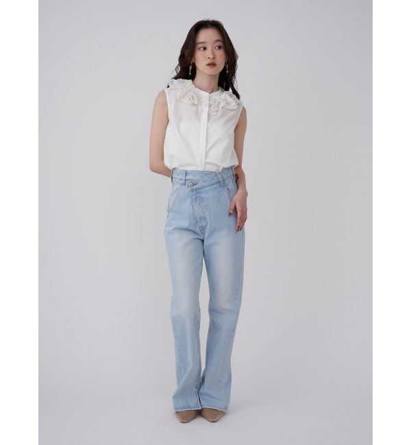 LAGUNAMOON「スリムフレアデニムパンツ」|デニム|