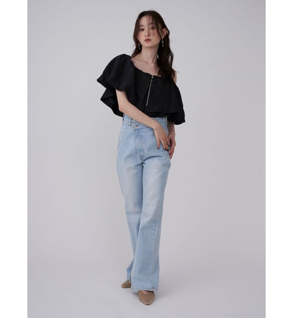 LAGUNAMOON「スリムフレアデニムパンツ」|デニム|