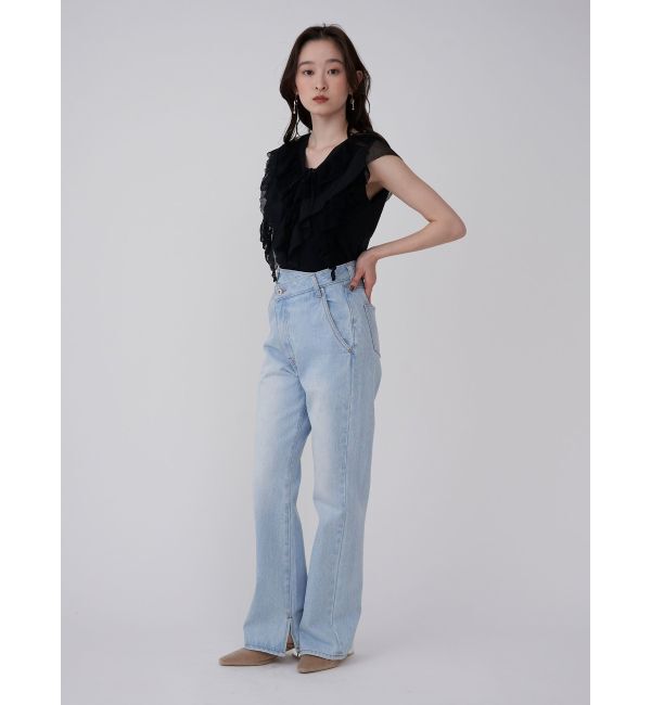 LAGUNAMOON「スリムフレアデニムパンツ」|デニム|