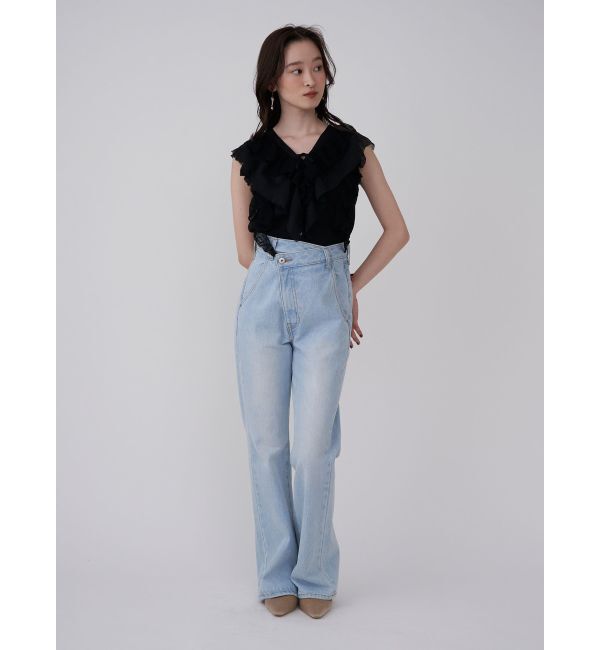 LAGUNAMOON「スリムフレアデニムパンツ」|デニム|