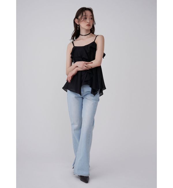 LAGUNAMOON「スリムフレアデニムパンツ」|デニム|