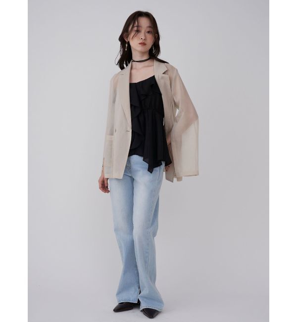 LAGUNAMOON「スリムフレアデニムパンツ」|デニム|