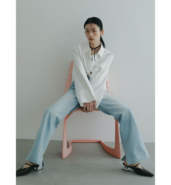 LAGUNAMOON「スリムフレアデニムパンツ」|デニム|