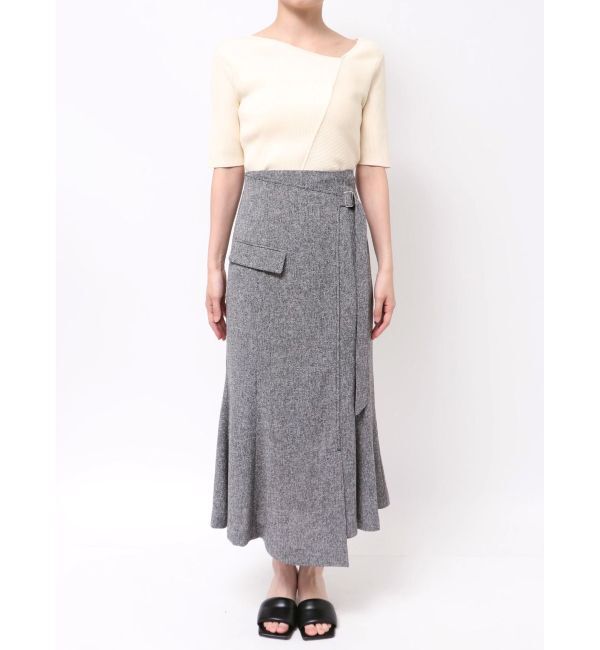 LAGUNAMOON「ツイードウエストアシメナローフレアスカート」|スカート|