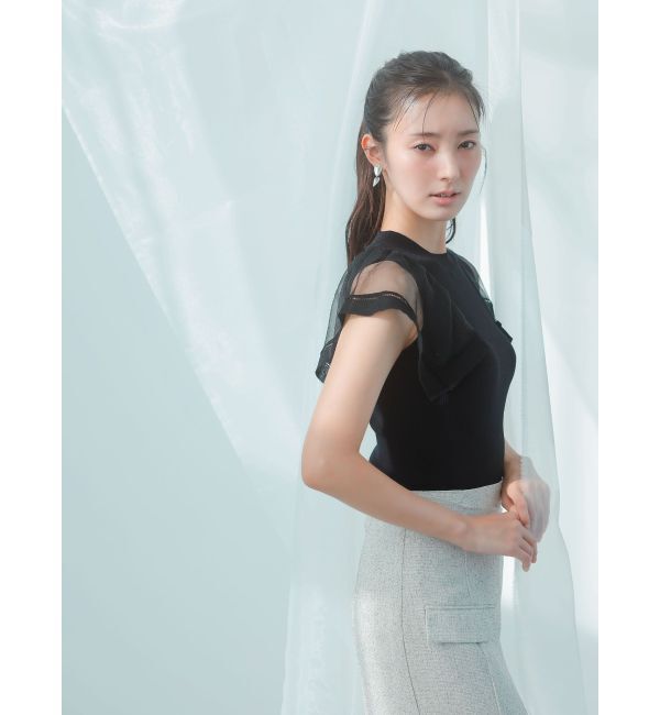 LAGUNAMOON「ツイードウエストアシメナローフレアスカート」|スカート|