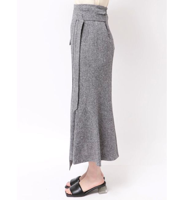LAGUNAMOON「ツイードウエストアシメナローフレアスカート」|スカート|