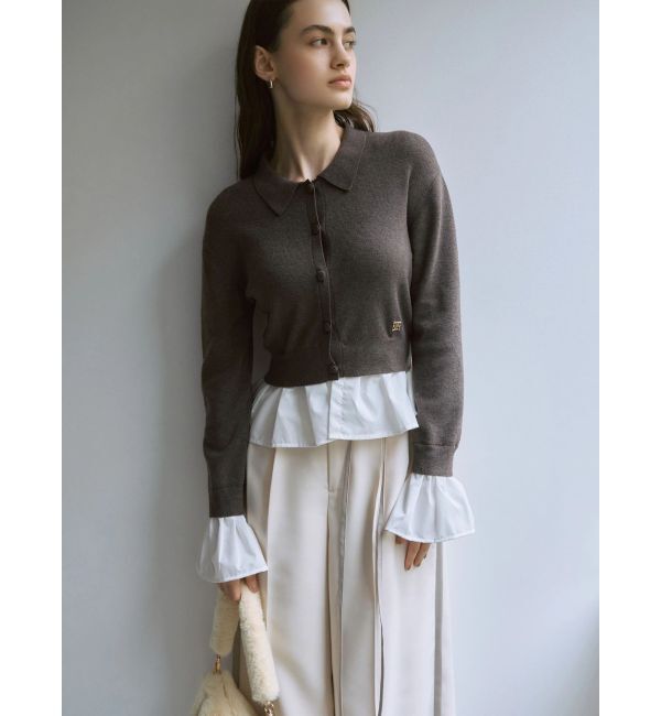 LAGUNAMOON「ペプラムドッキングニットカーディガン」|カーディガン|