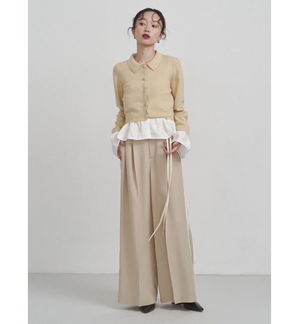 LAGUNAMOON「ペプラムドッキングニットカーディガン」|カーディガン|