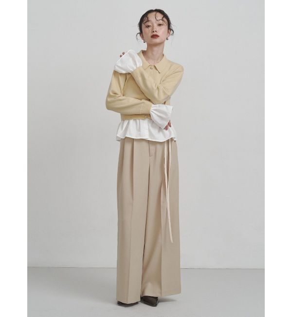 LAGUNAMOON「ペプラムドッキングニットカーディガン」|カーディガン|