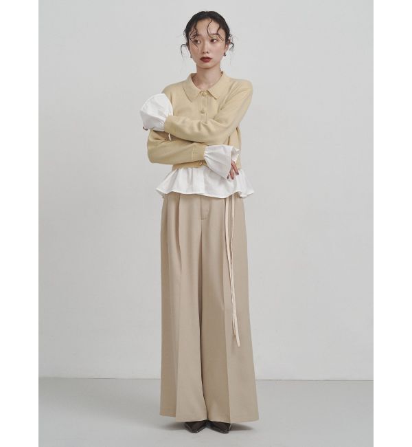 LAGUNAMOON「ペプラムドッキングニットカーディガン」|カーディガン|