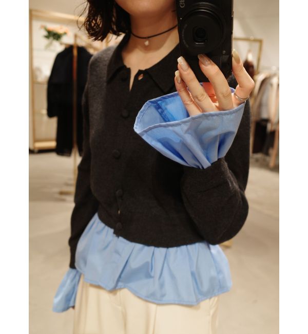 LAGUNAMOON「ペプラムドッキングニットカーディガン」|カーディガン|