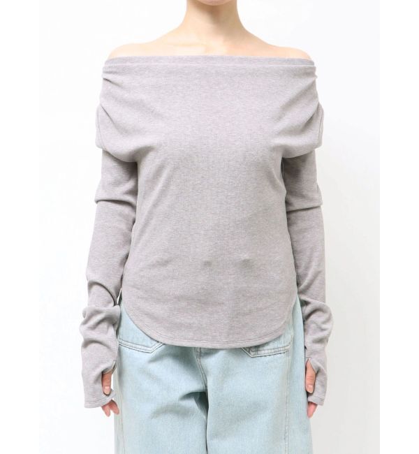 LAGUNAMOON「オフショルドレープ2WAYトップス」|Tシャツ・カットソー|