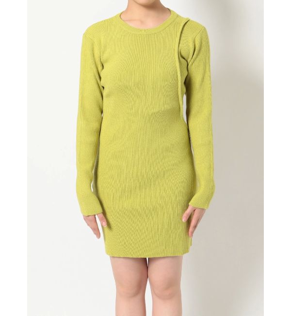 EVRIS「サイドオープンニットミニワンピース」|ワンピース|